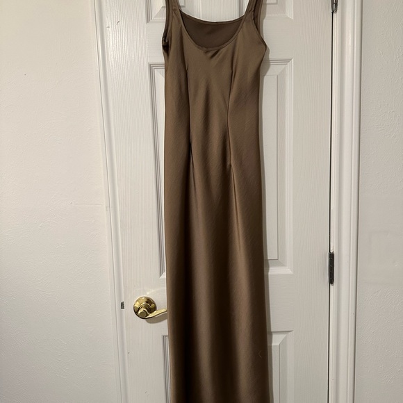 Slip Dress - Samsøe Samsøe Sunna Dress - Lead Gray - Picture 8 of 9